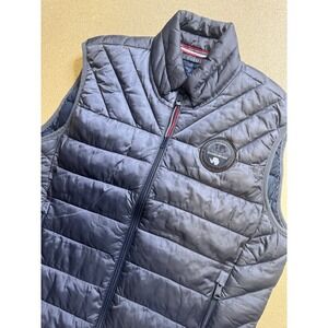 Napapijri Mens Aerons Quilted Puffer Vest Gilet Charcoal Grey Size M